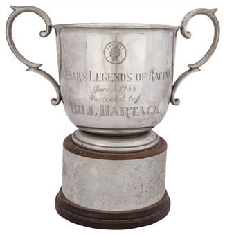 1988 Caesars Legends of Racing Trophy Presented To Bill Hartack 
